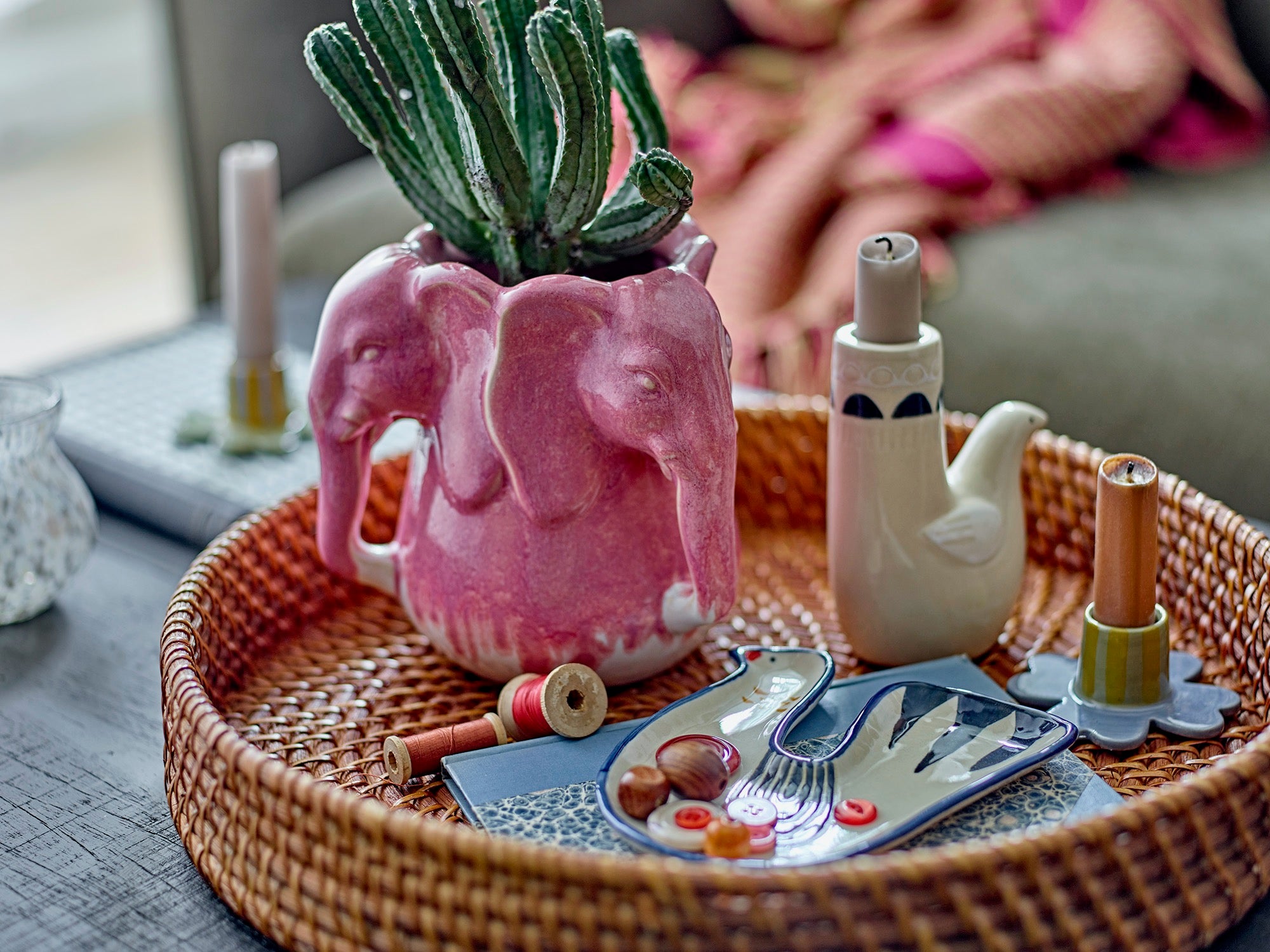 Pink Elephant Vase