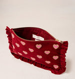 Load image into Gallery viewer, Frilled Love Hearts Everyday Pouch - Elizabeth Scarlett
