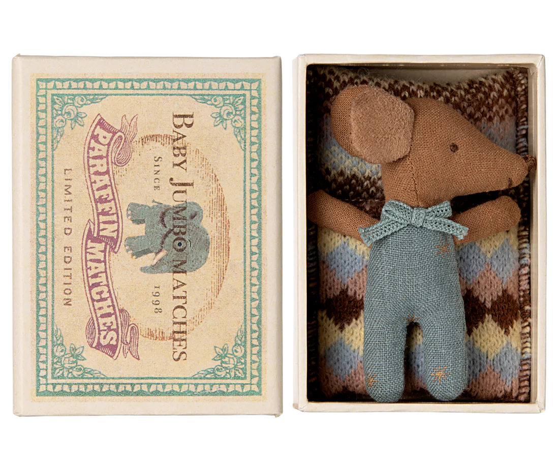 Maileg - Sleepy Wakey Mouse in Matchbox